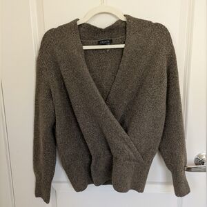 State Cross Over Sweater In Brown